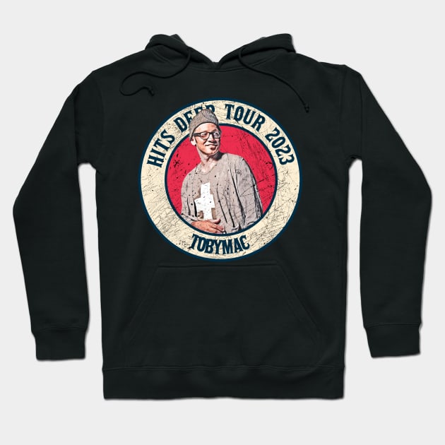 Retro Style Fan Art Design Tobymac // Vintage Hits Deep Tour 2023 Hoodie by rido public